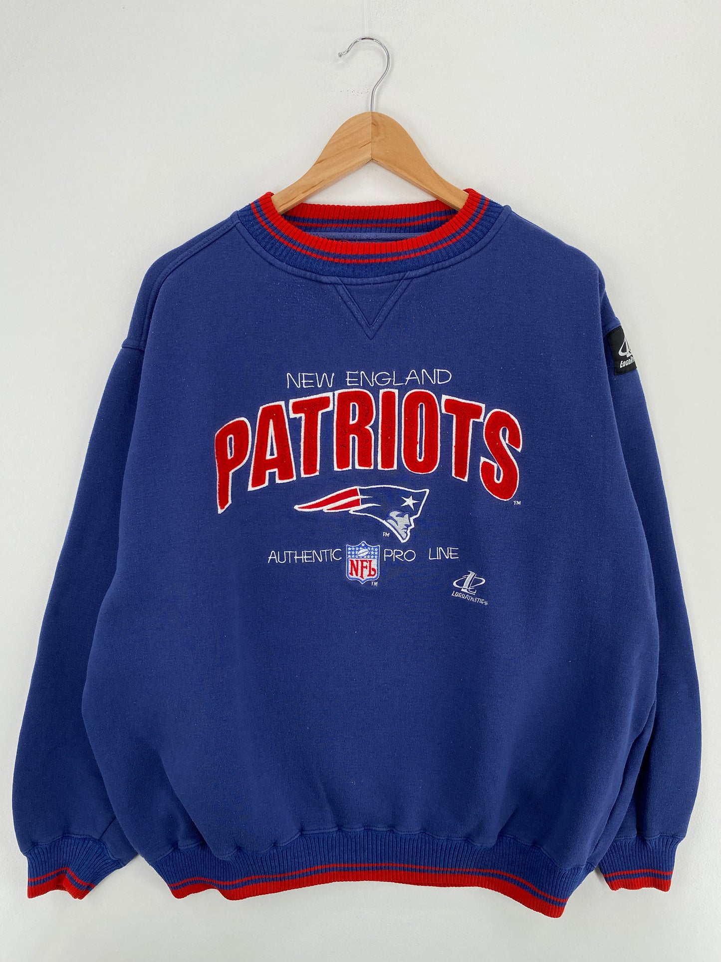 00' NEW ENGLAND PATRIOTS Size XL Vintage NFL Sweat-shirt / A4845