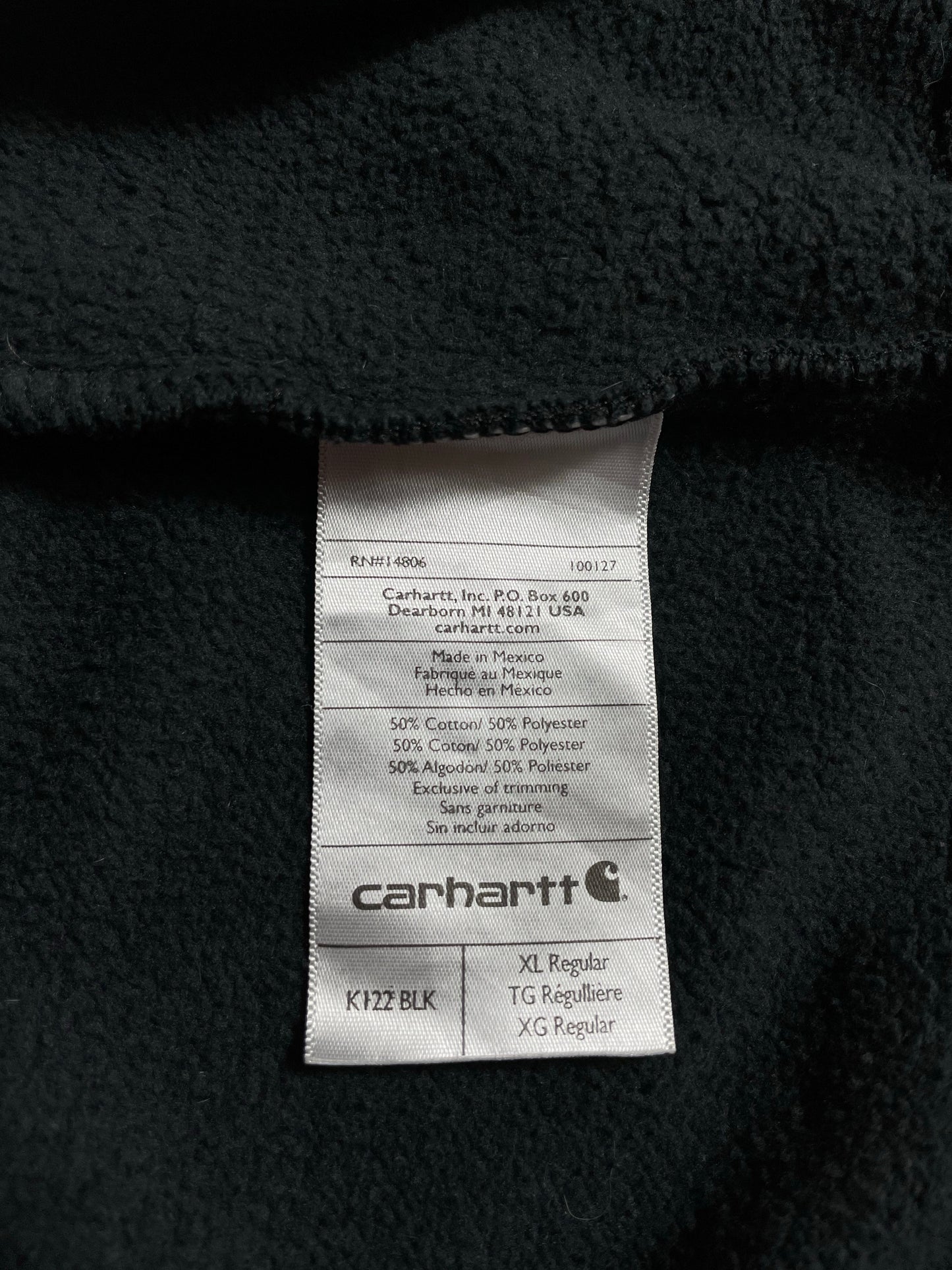 Vintage CARHARTT Size XL Zip-up Hoodie Sweat-Shirt / K9523
