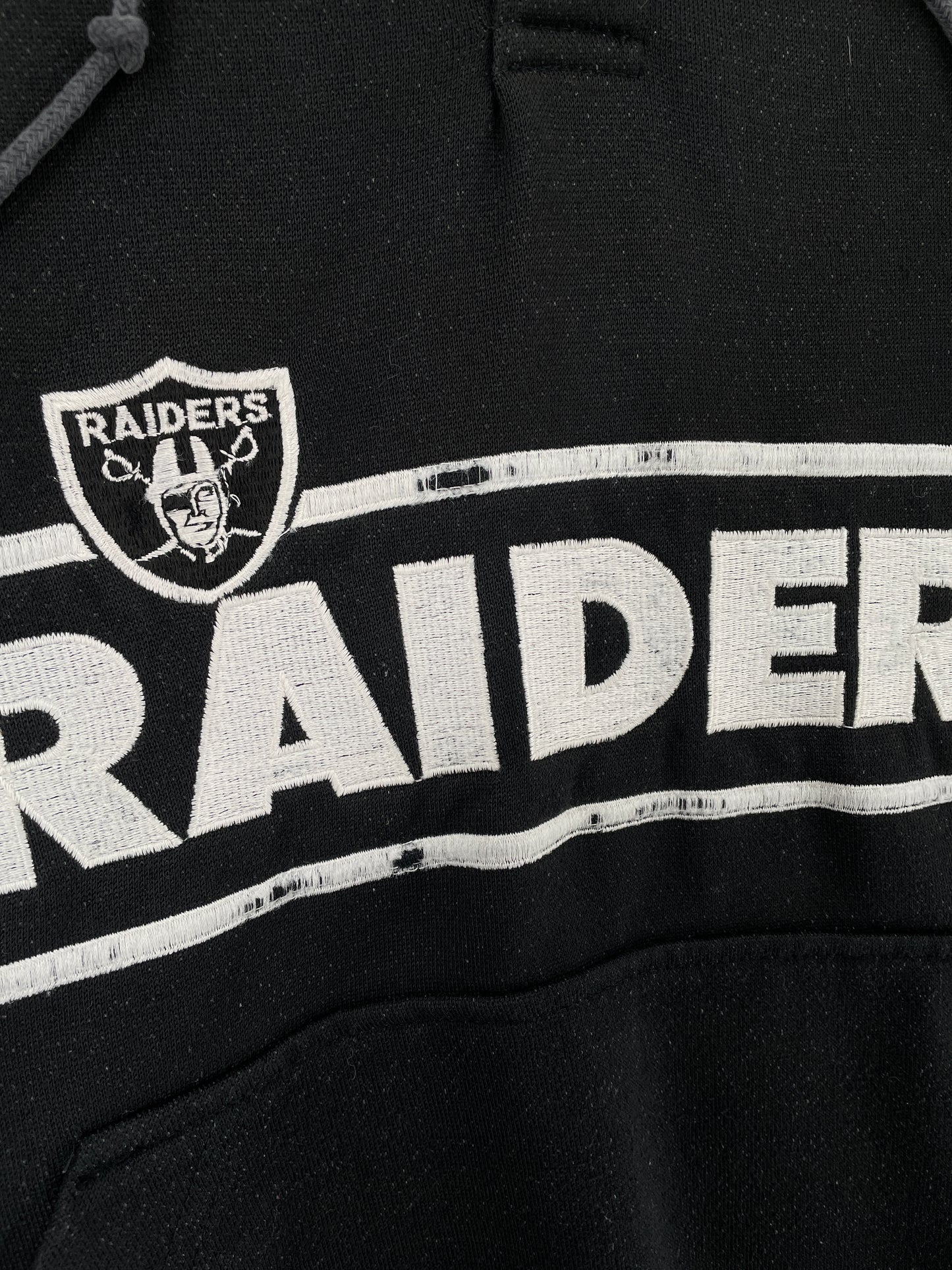 90's STARTER x RAIDERS Size XL Vintage NFL Hoodie Sweat-Shirt / E716