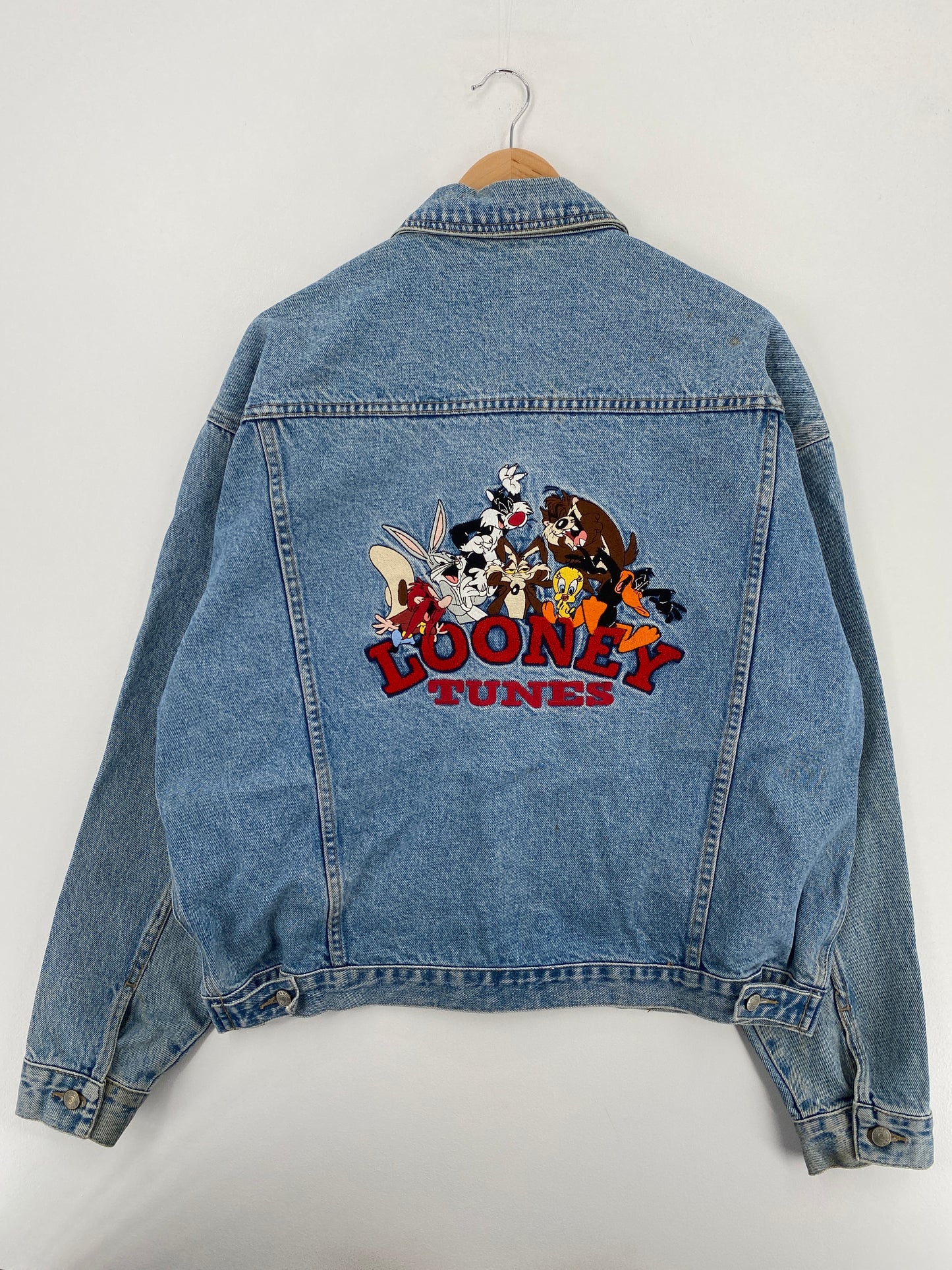 1997 LOONEY TUNES Size XL Vintage Denim Jacket / A5883