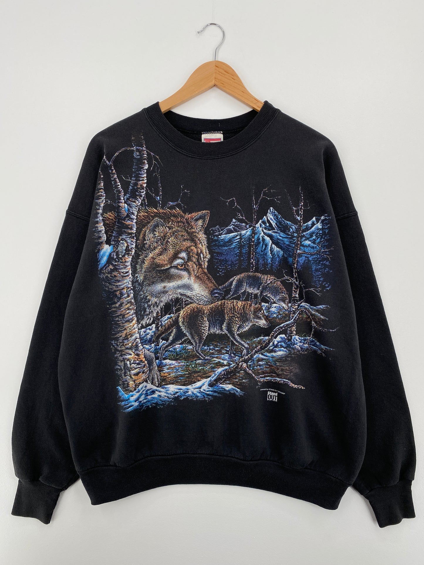 1995 WOLVES Made in USA Size XL Vintage Sweat-Shirts / A8135