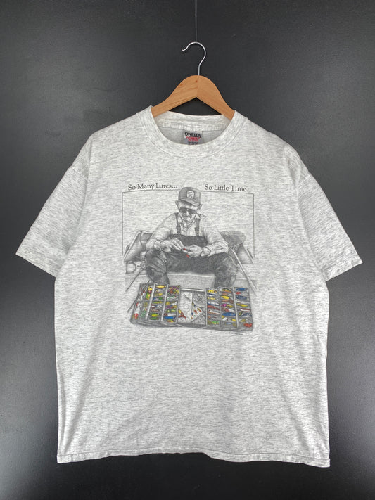 1993 FISHING Size XL Vintage T-Shirt / E6327T