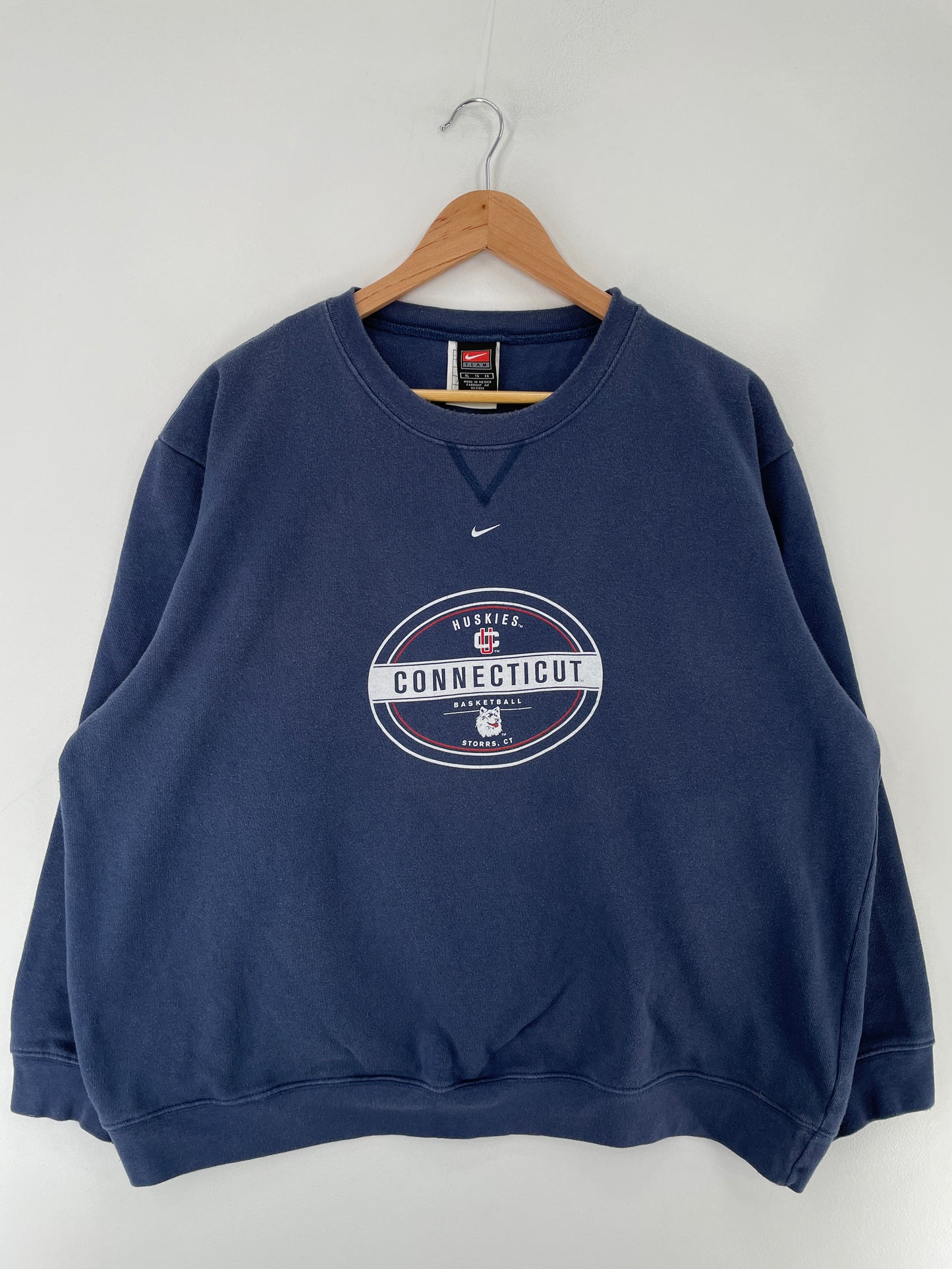00' NIKE x CONNECTICUT HUSKIES Size XL Vintage College Sweat-Shirt / E6042S