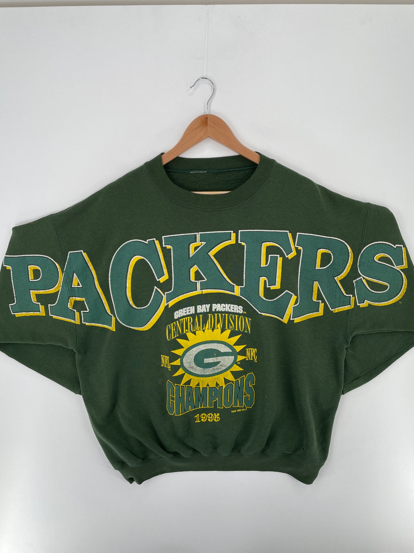 1995 GREEN BAY PACKERS Size No Tag(Approx.XL) Vintage NFL Sweat-Shirt / A3569