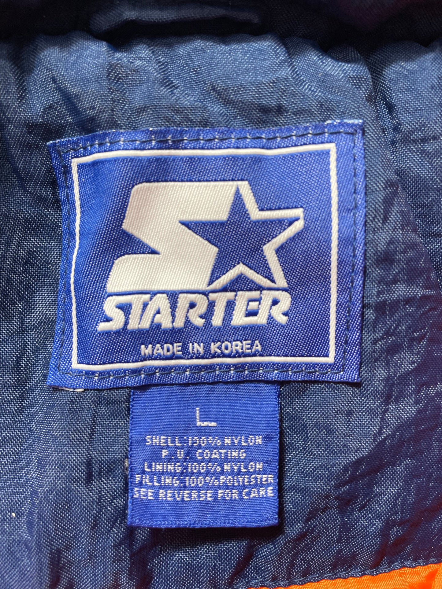 90's STARTER x AUBURN Size L Vintage Padded Nylon Jacket / K6273