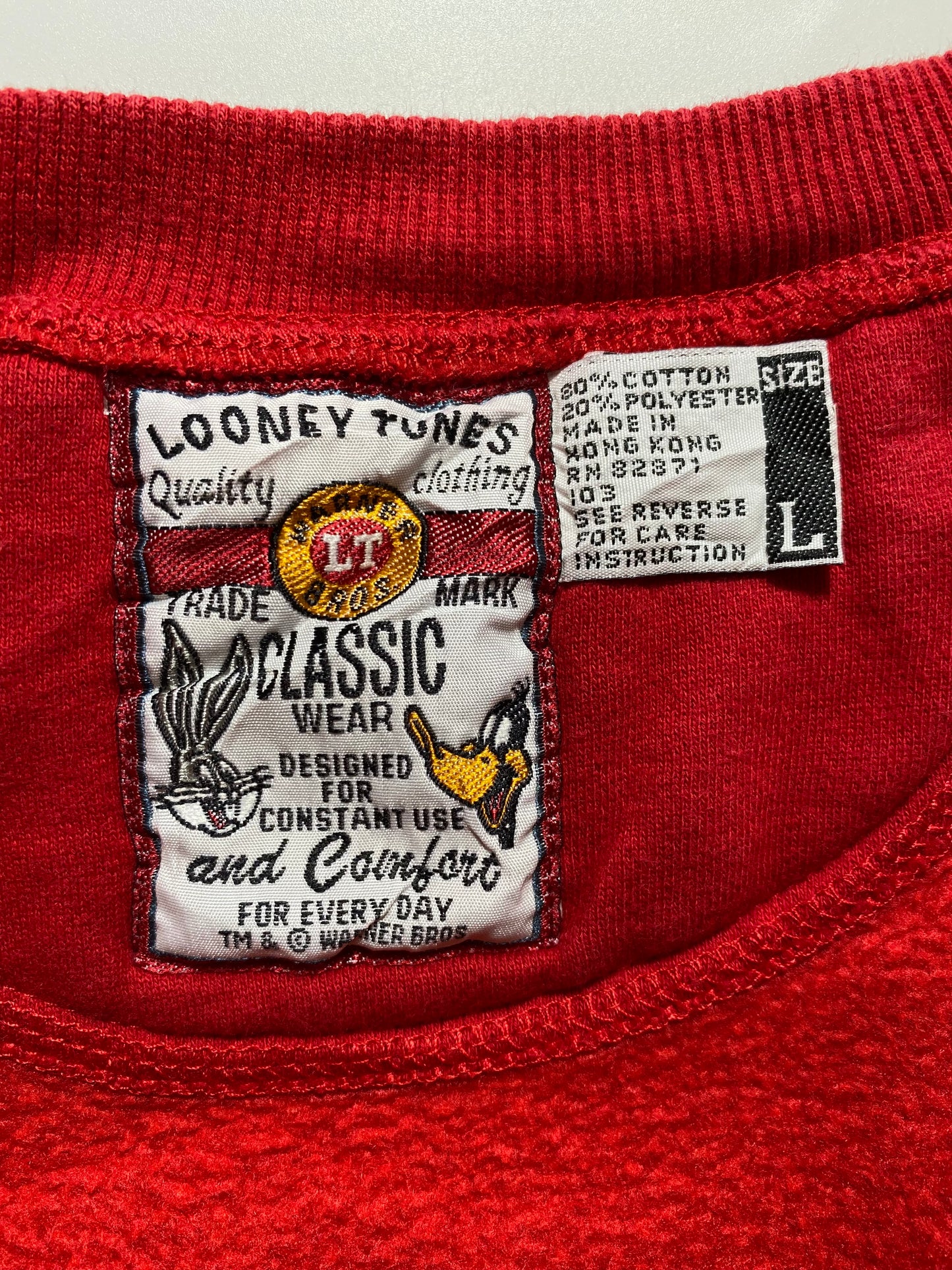 Vintage WARNER BROS. LOONEY TUNES Size L Sweat-shirt / K5763