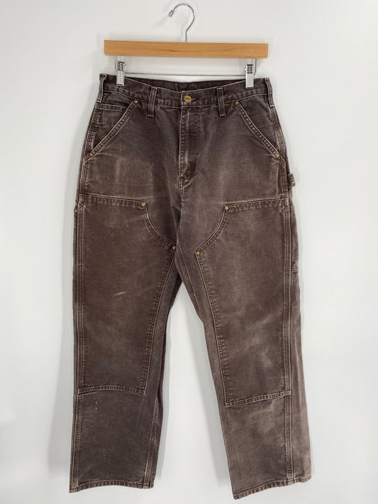 Vintage CARHARTT Size W29xL30 Double Knee Duck Pants / A1086