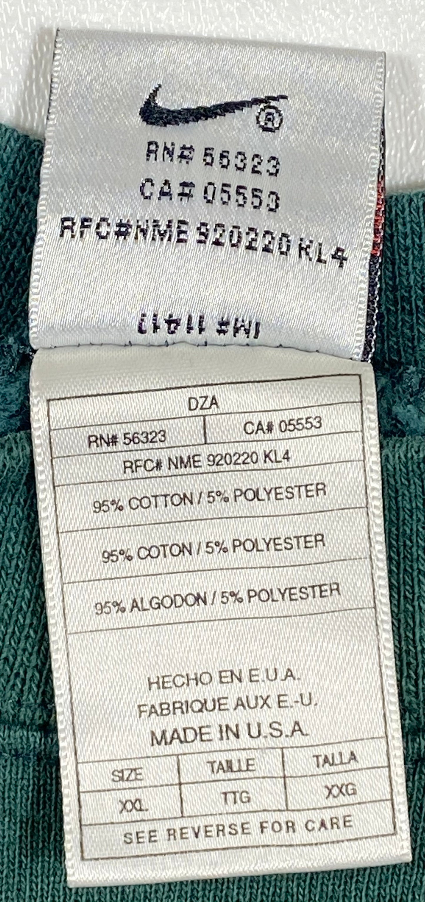 90’s Nike Mini Swoosh Made in USA Vintage Sweat-Shirt / 4651