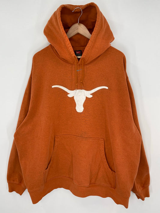 00' NIKE TEXAS LONGHORNS Size XXL Vintage College Hoodie Sweat-shirt / K9618