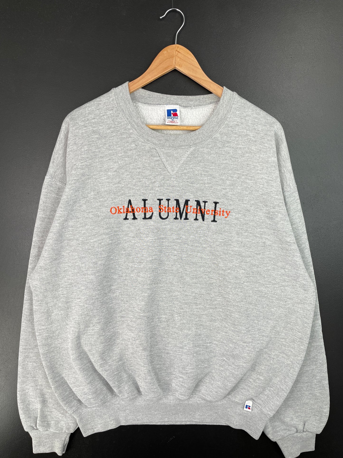 Vintage RUSSELL x OKLAHOMA STATE UNIVERSITY ALUMNI Size XL College Sweat-shirt / A9017