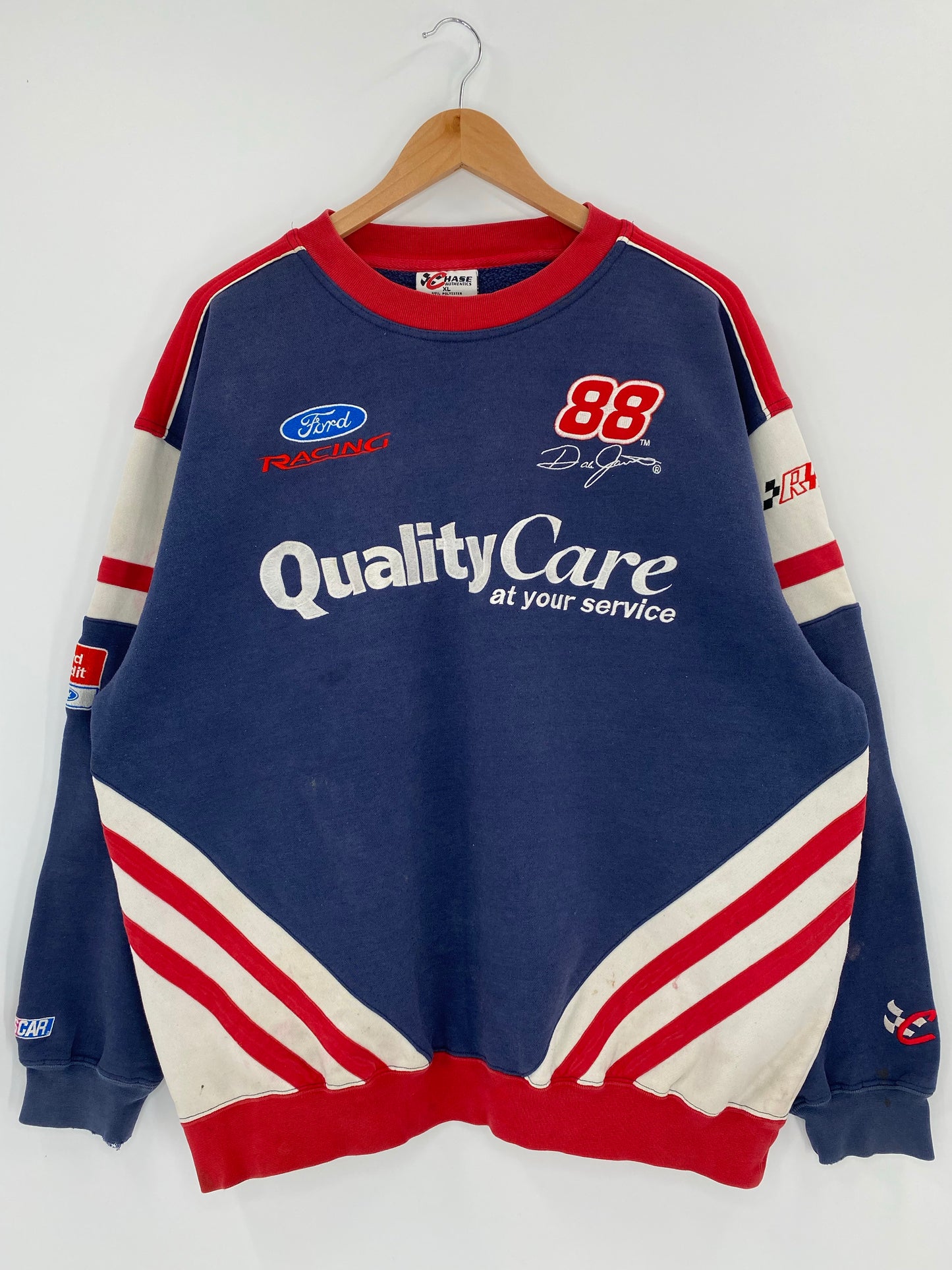Vintage NASCAR DALE QUALITY CARE Size XL Racing Sweat- Shirts / K4911