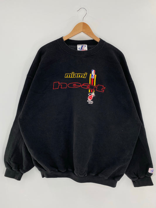 00’ MIAMI HEAT Size XL Vintage NBA Sweat-Shirt / K5491
