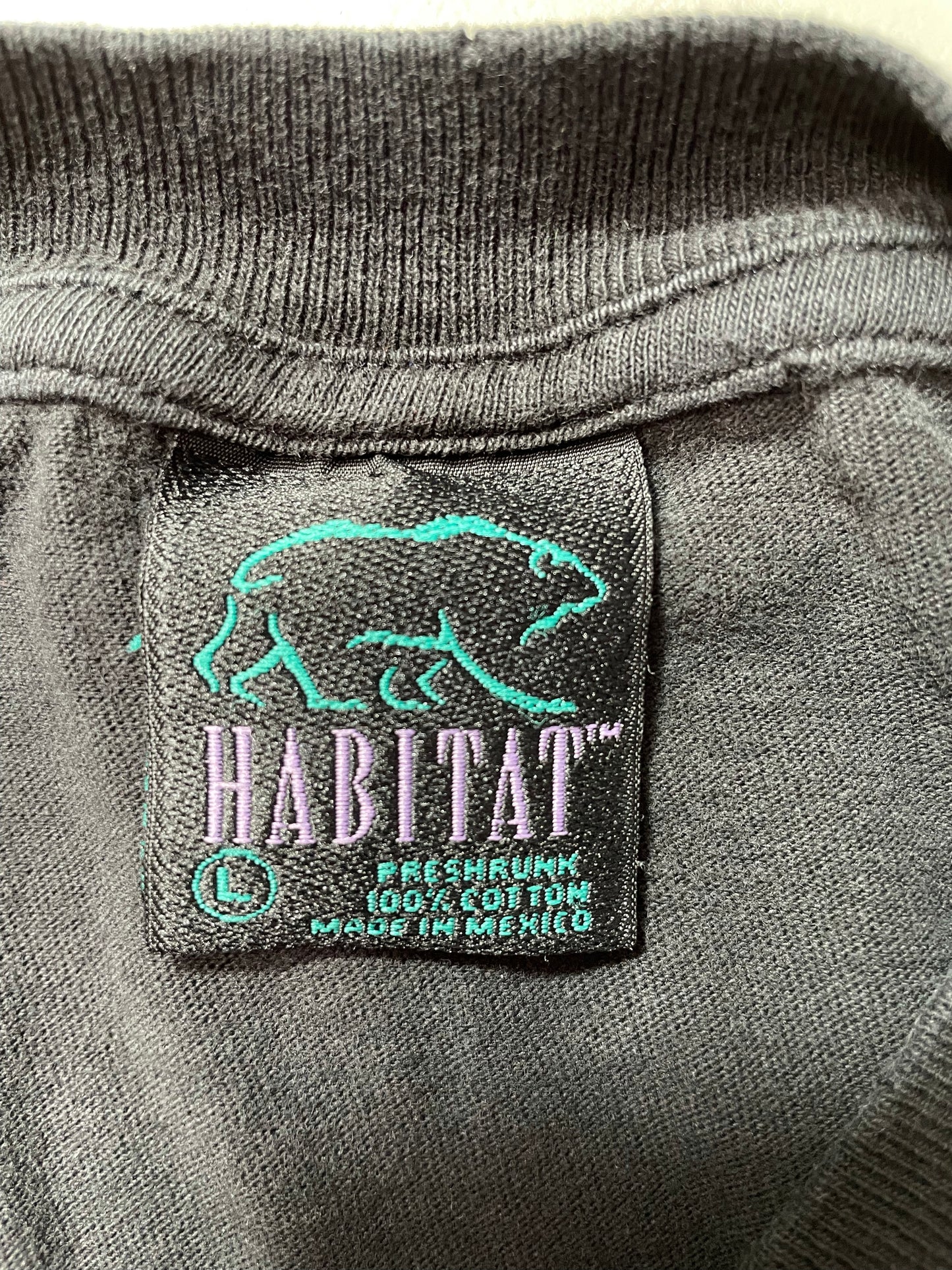 90’s HABITAT x WOLVES Size L Vintage T-Shirts / K4966