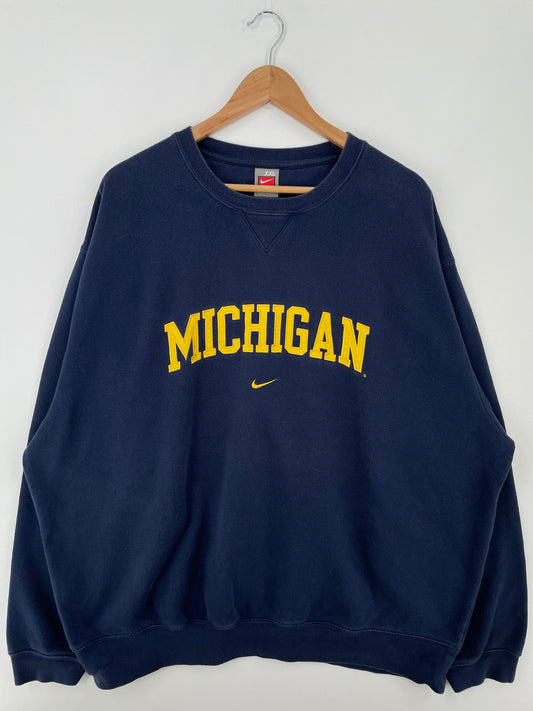 00' NIKE x MICHIGAN Size XXL Vintage College Sweat-shirt / A8780