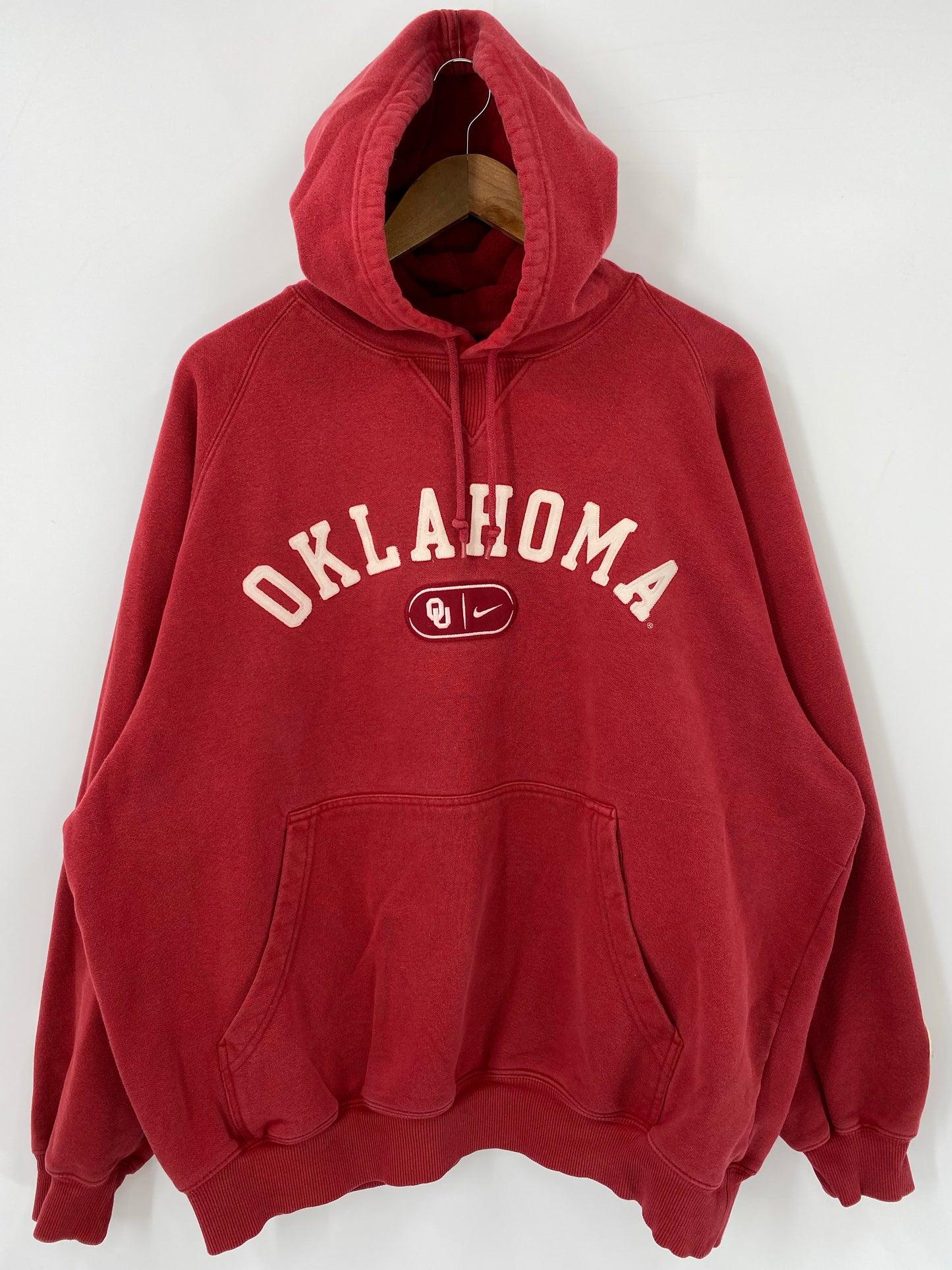 00' NIKE UNIVERSITY OF OKLAHOMA Size L Vintage Hoodie Sweat-shirt  / K4251