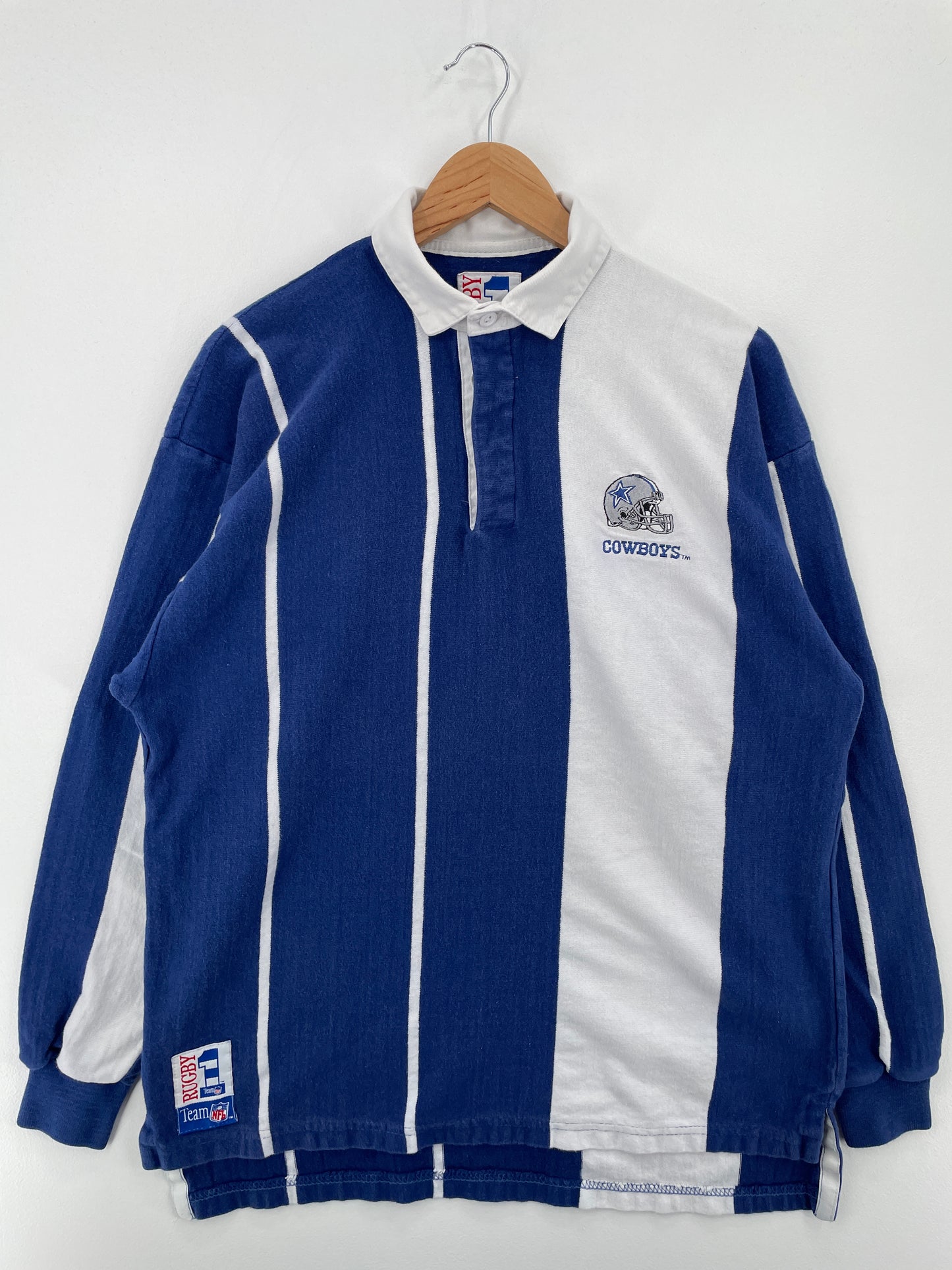 90’s DALLAS COWBOYS Made in USA Size Approx.L-XL Rugby-Shirt / A8352