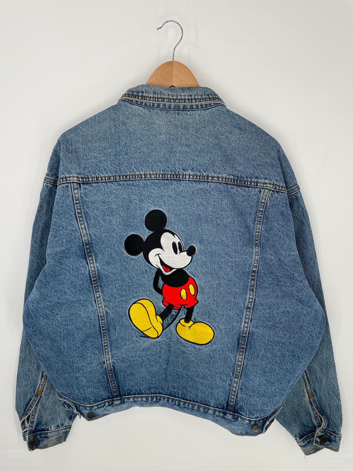90’s DISNEY MICKEY Size XXL Vintage Denim Jacket / K8103