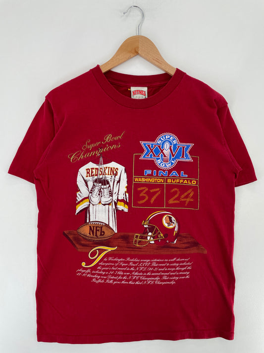 1992 WASHINGTON REDSKINS SUPER BOWL Made in USA Size L Vintage NFL T-Shirt / E5511T