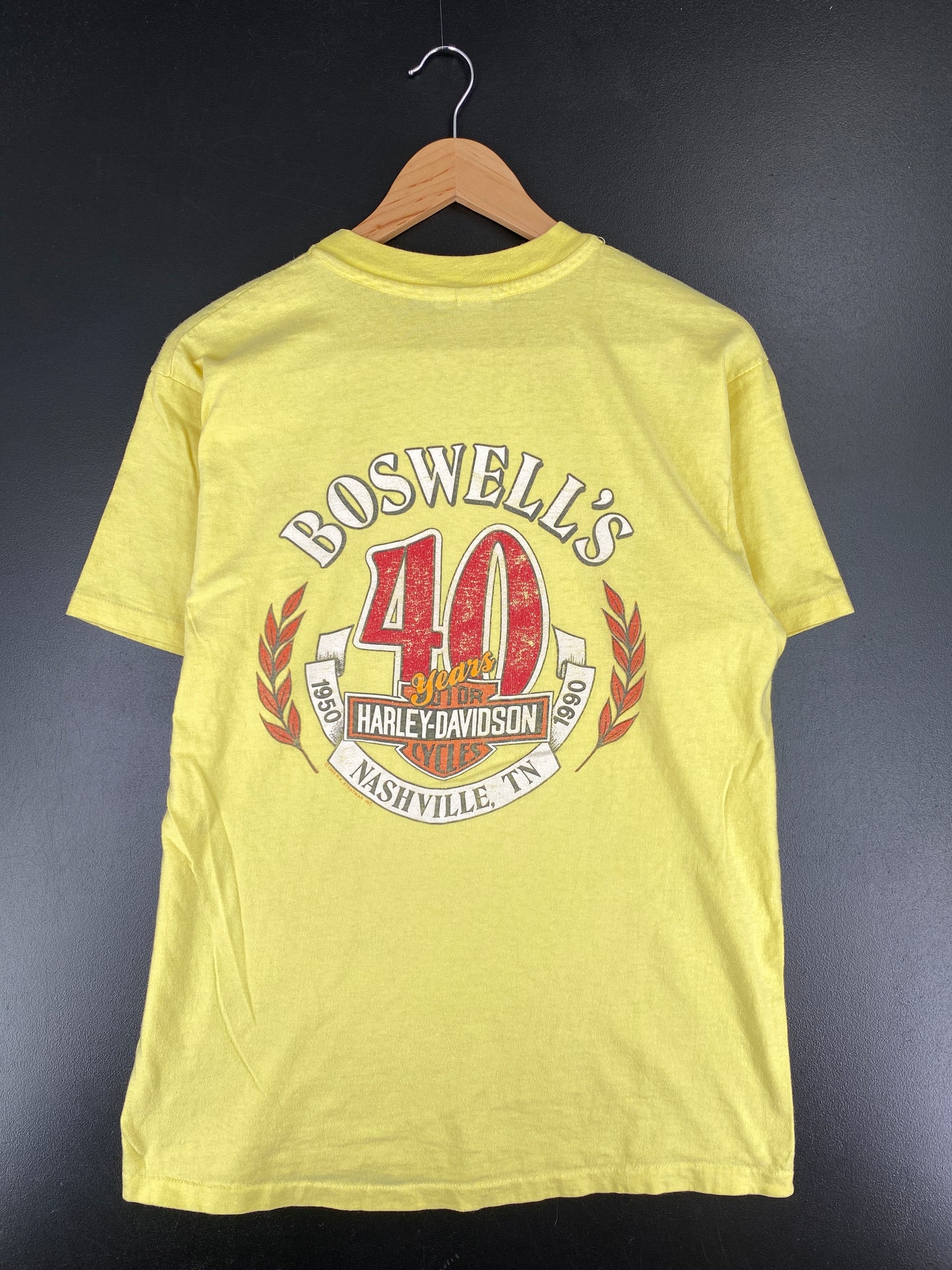 1989 HARLEY DAVIDSON Made in USA Size L Vintage T-Shirt / A5552