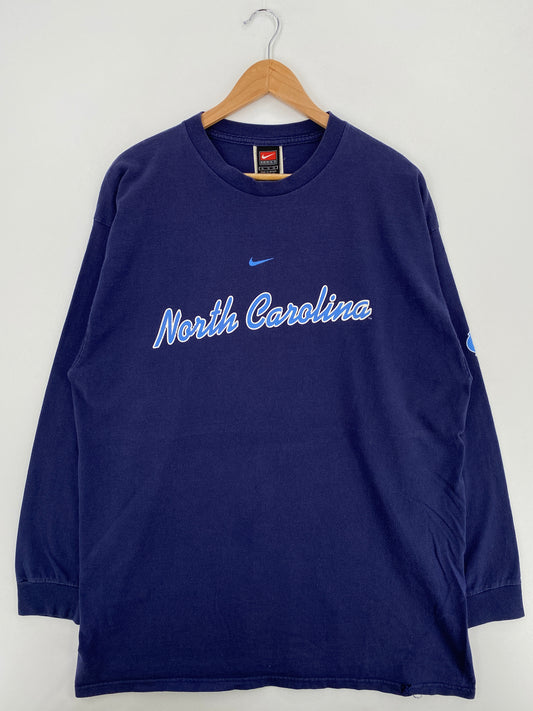 00’ NIKE x NORTH CAROLINA Size XL Vintage College Long Sleeve T-shirt / A5970