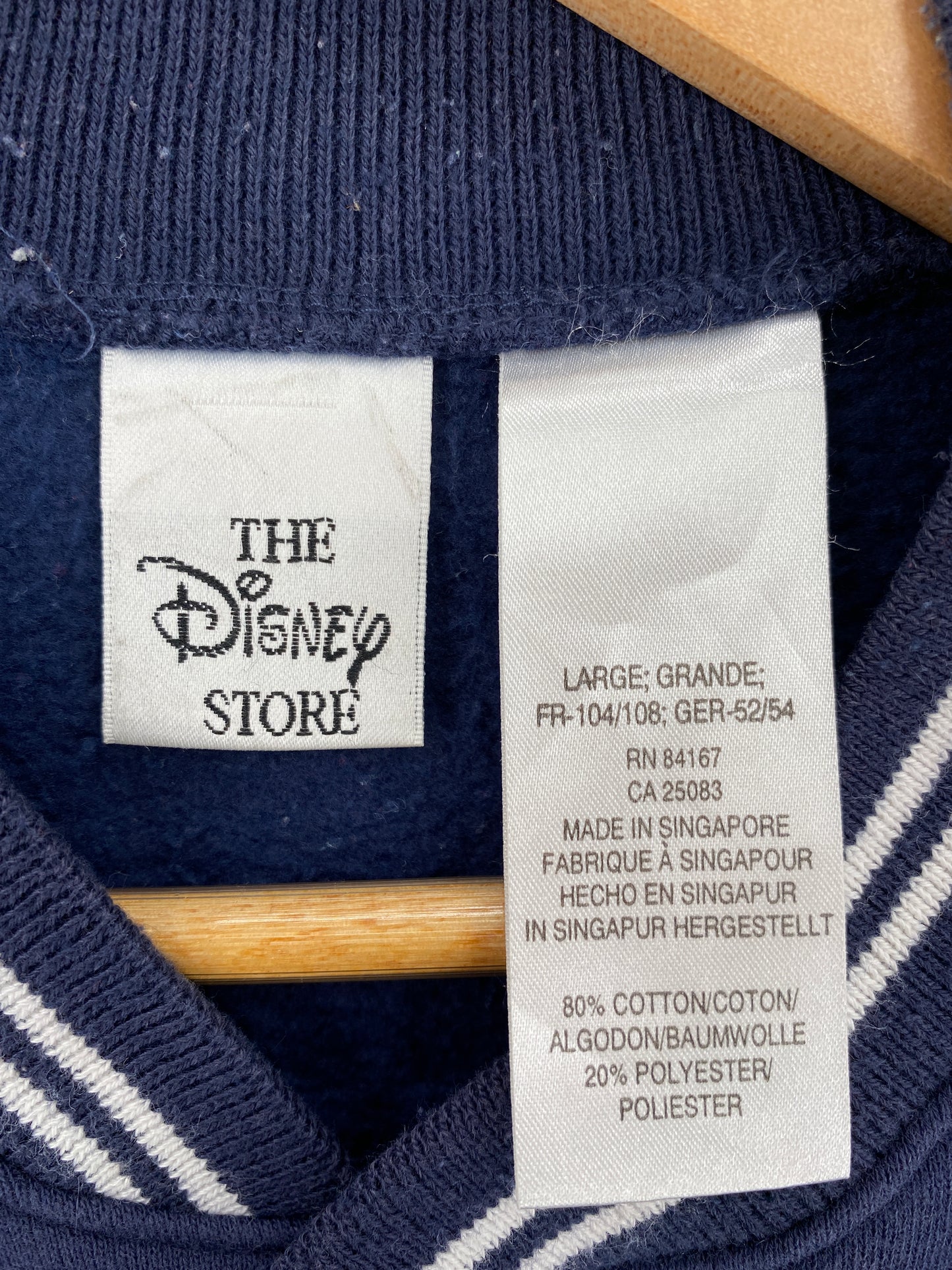 00' DISNEY MICKEY Size L Vintage Button Down Sweat-Shirt / G5040S