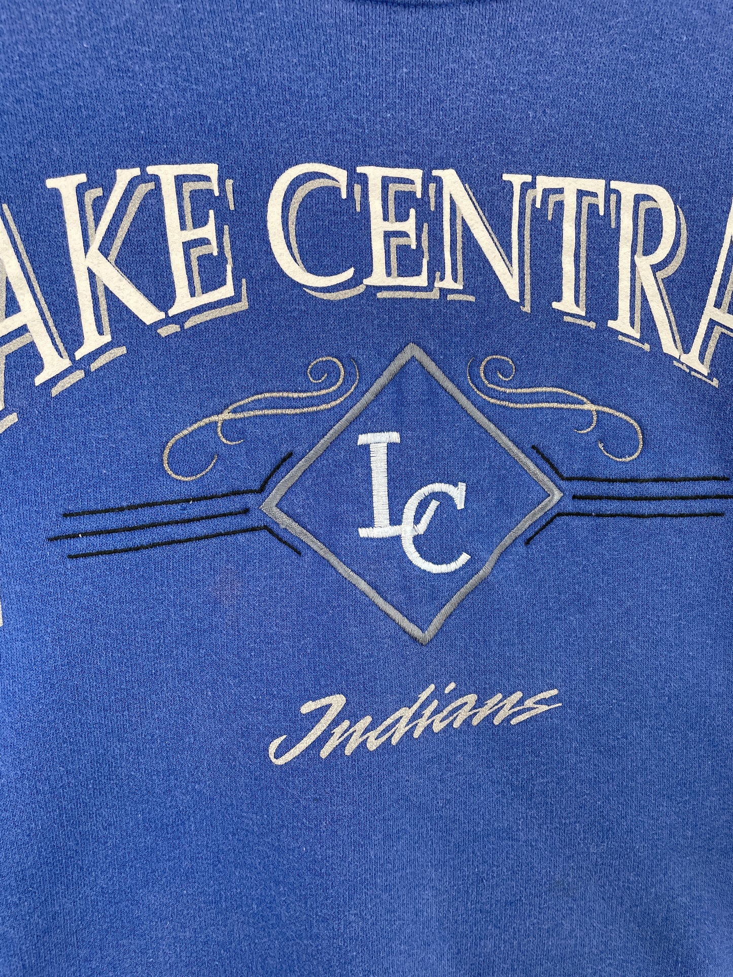 90's INDIANA LAKE CENTRAL Made in USA Size L Vintage College Sweat-shirt / E60
