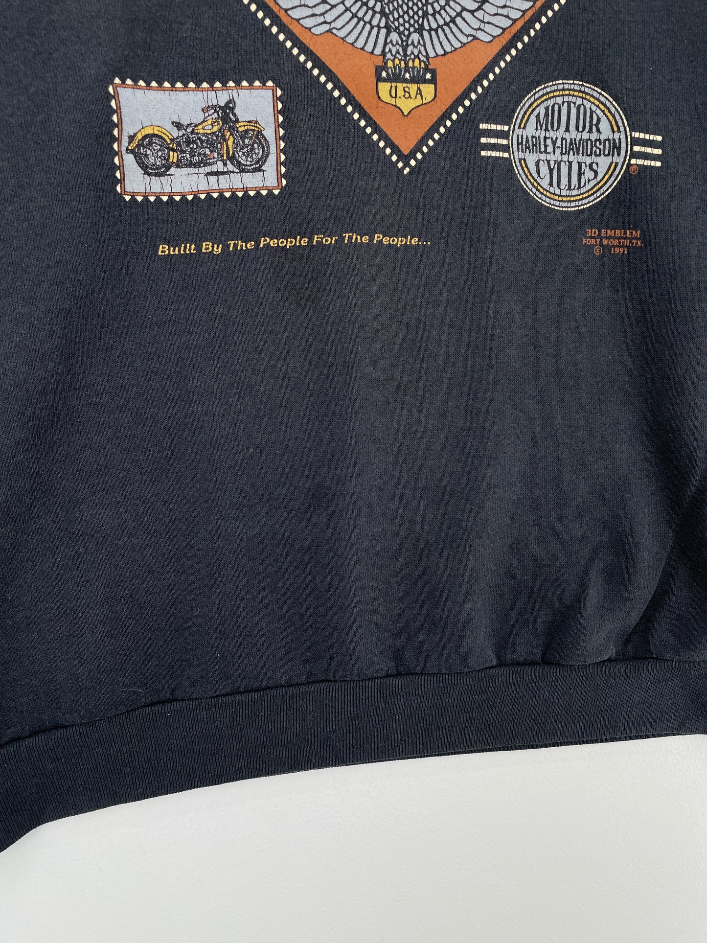 1991 HARLEY DAVIDSON Made in USA Size L Vintage Sweat-Shirt / E3186S