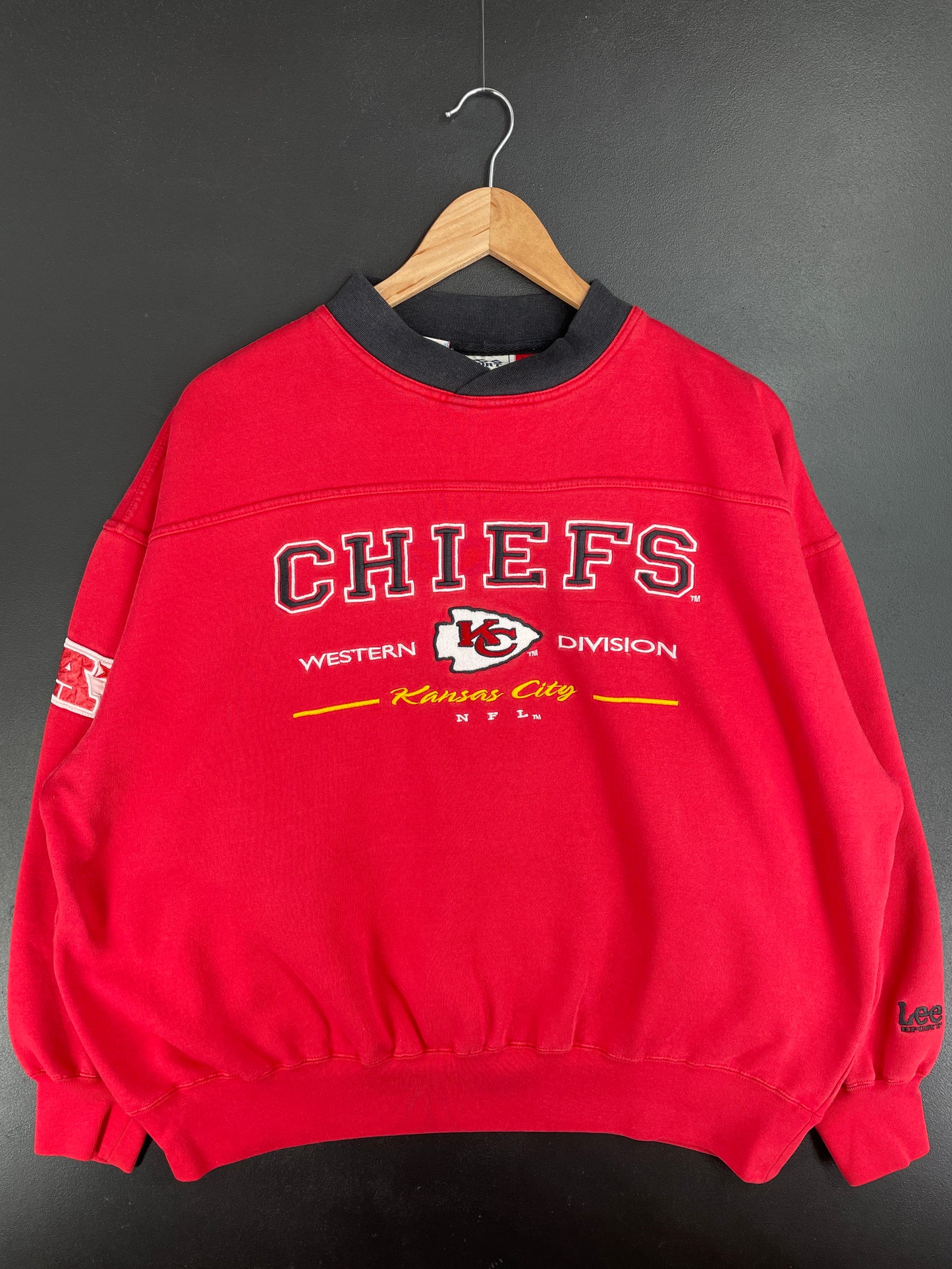 90's KANSAS CITY CHIEFS Size XL Vintage NFL Sweat-Shirt / E1520S