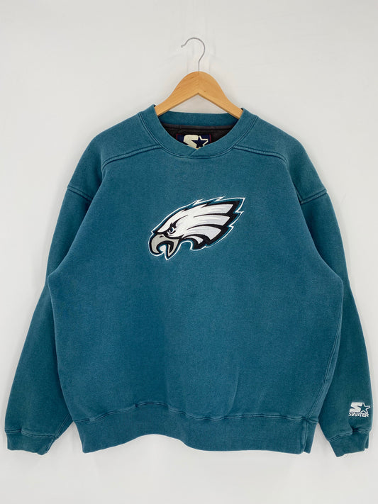 90’s STARTER x PHILADELPHIA EAGLES Size L NFL Sweat-Shirt  / K4991