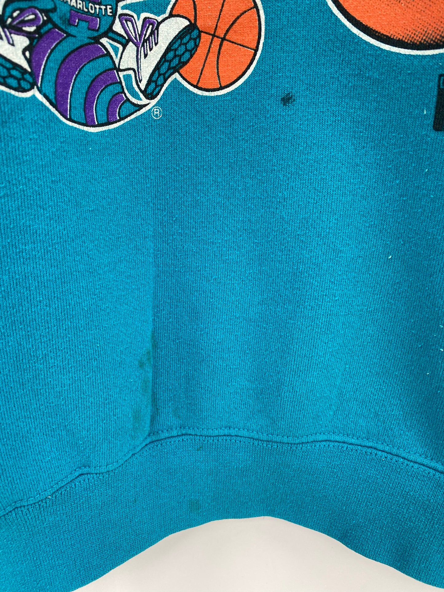90’s CHARLOTTE HORNETS Made in USA Size XL NBA Sweat-Shirt/ K7785