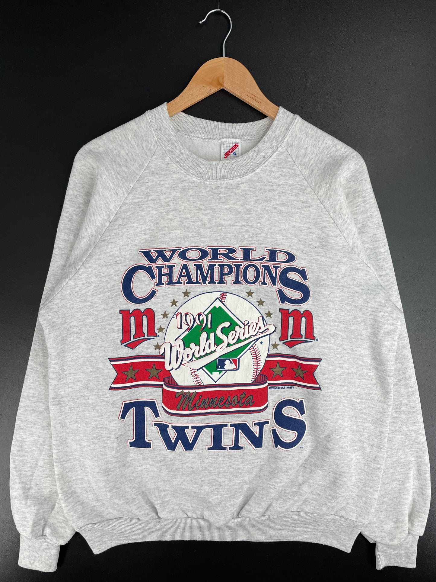 1991 MINNESOTA TWINS Made in USA Size XL Vintage MLB Sweat-shirt / E3139S