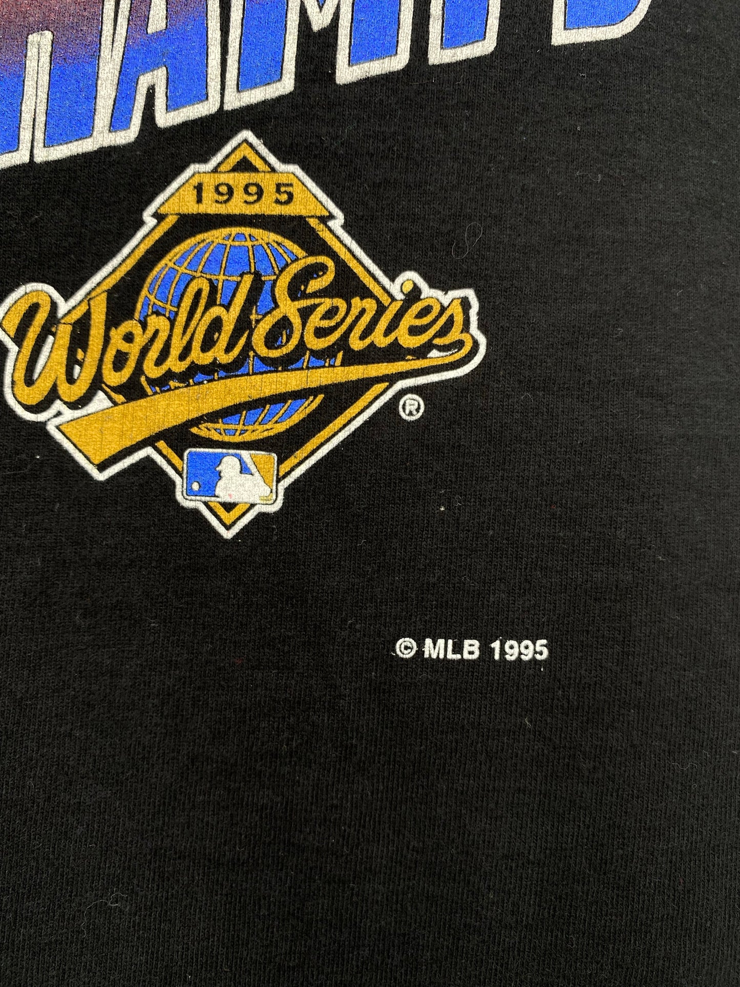 1995' ATLANTA BRAVES WORLD SERIES Size No Tag (approx.L) Vintage MLB T-shirt / K4915