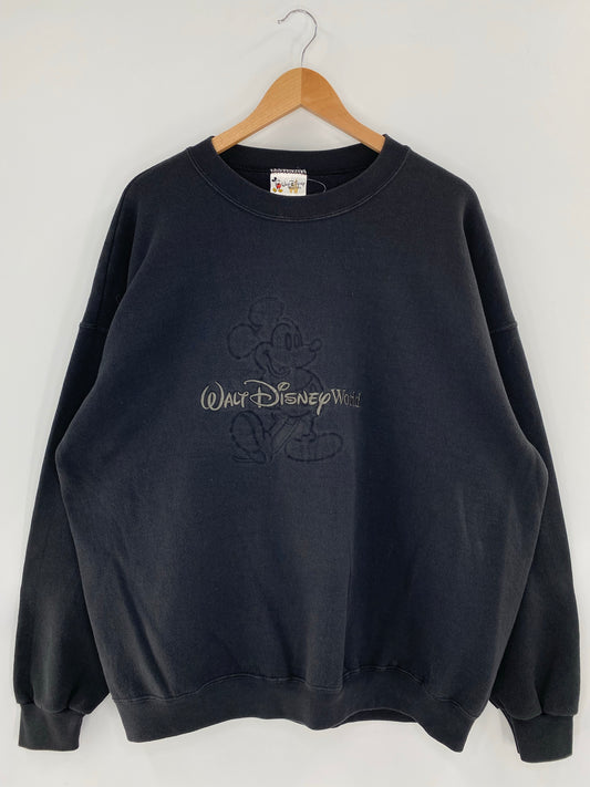 00’ DISNEY MICKEY Size No tag (Approx.XXL) Vintage Sweat-shirt / K5102