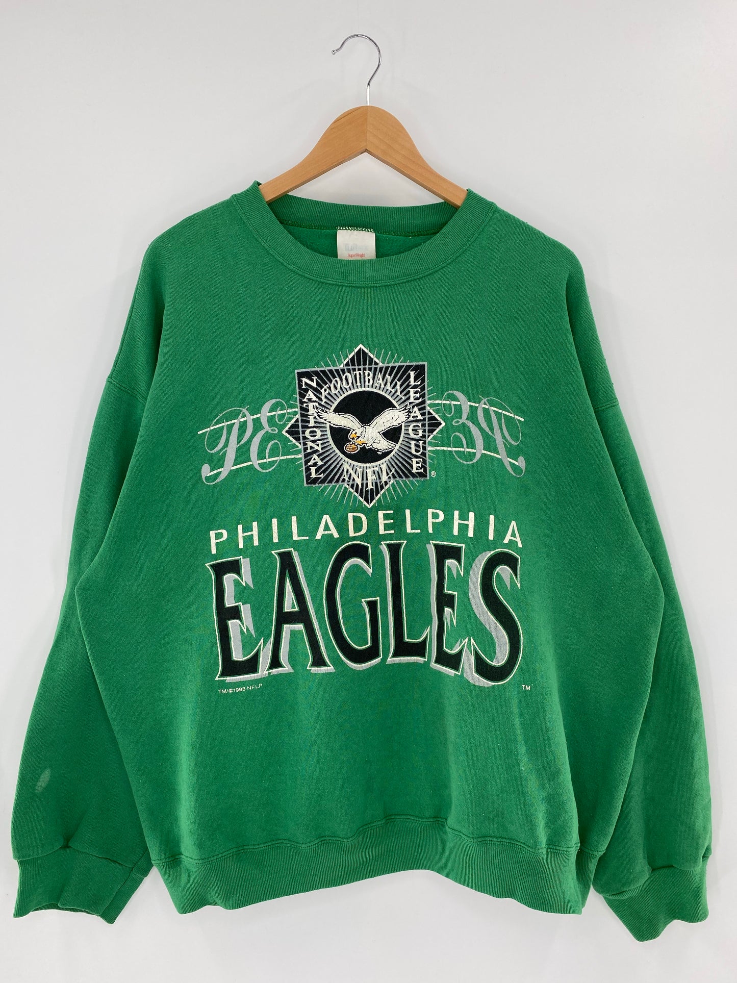 1993 PHILADELPHIA EAGLES Approx. Size XL Vintage NFL Sweat - Shirt/ K5764