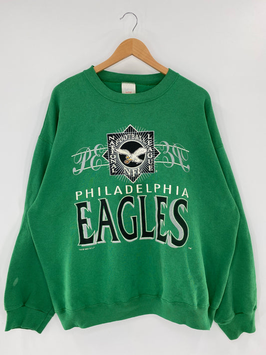 1993 PHILADELPHIA EAGLES Approx. Size XL Vintage NFL Sweat - Shirt/ K5764