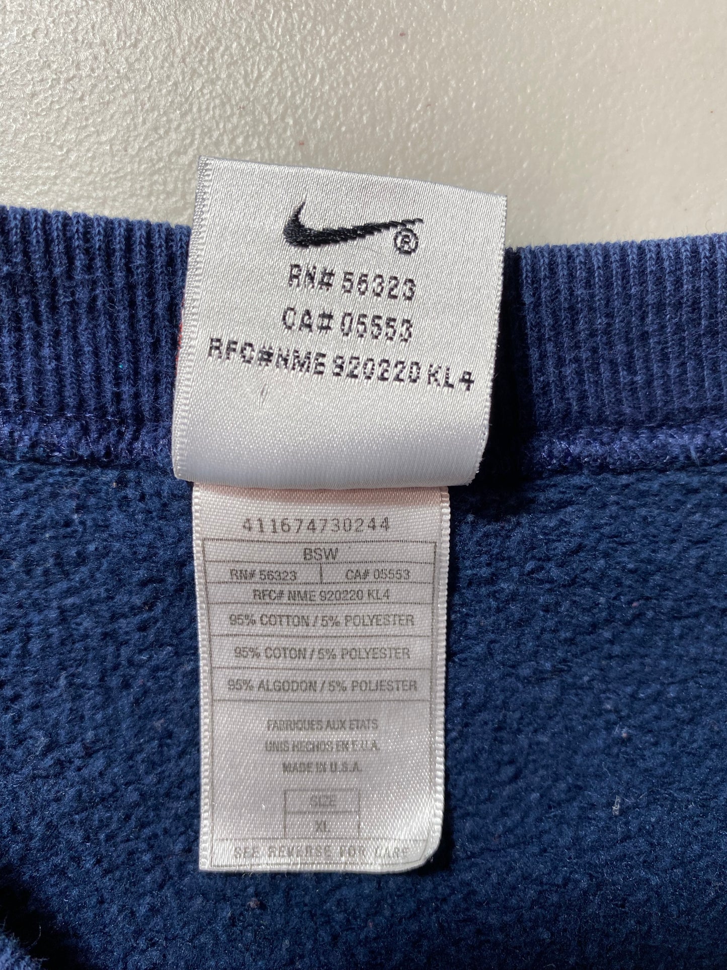 90’s NIKE Made in USA Size XL Vintage Sweat shirt / K8166
