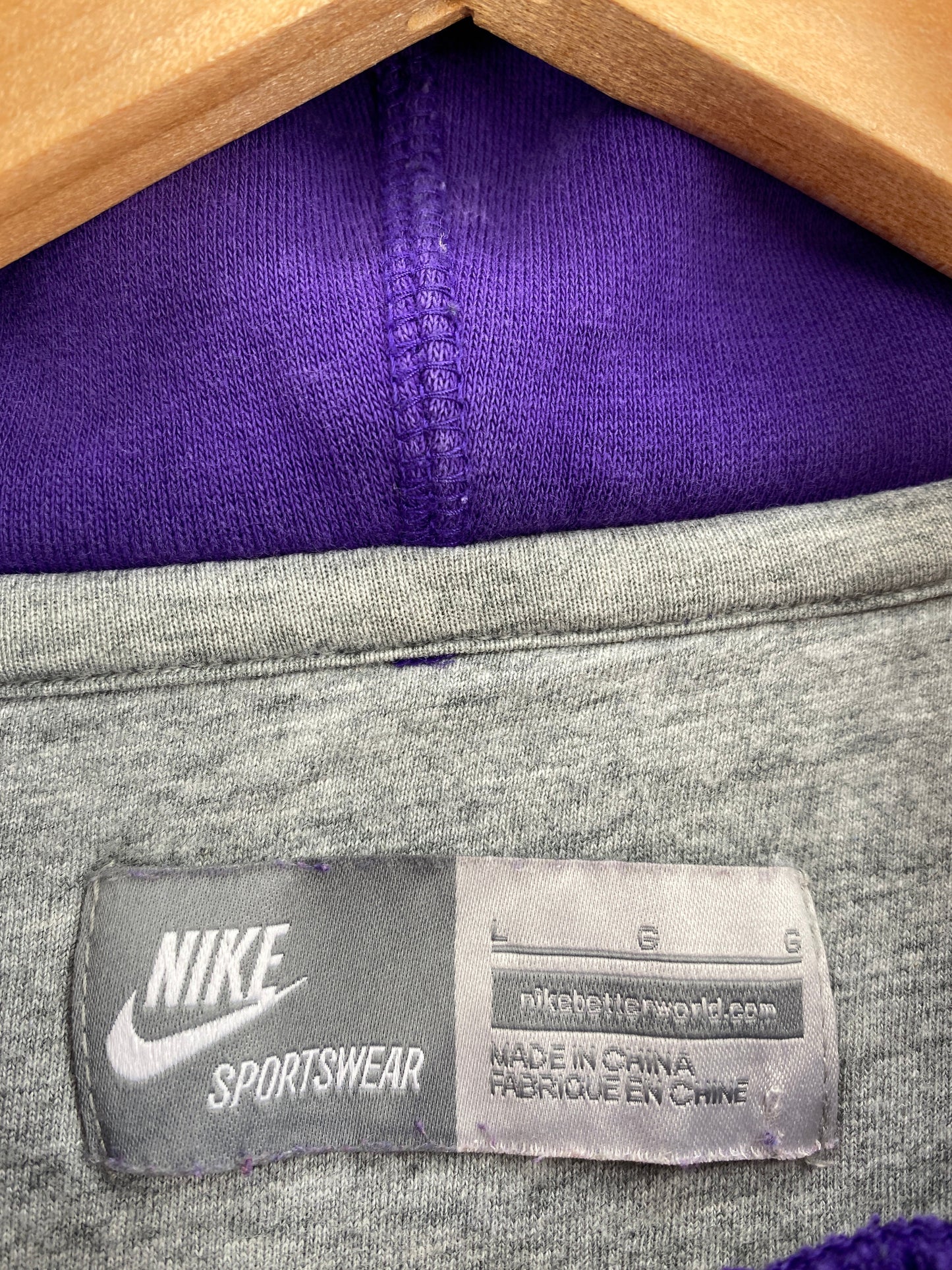 00' NIKE Size L Vintage Hoodie Sweat-Shirt / E1942S