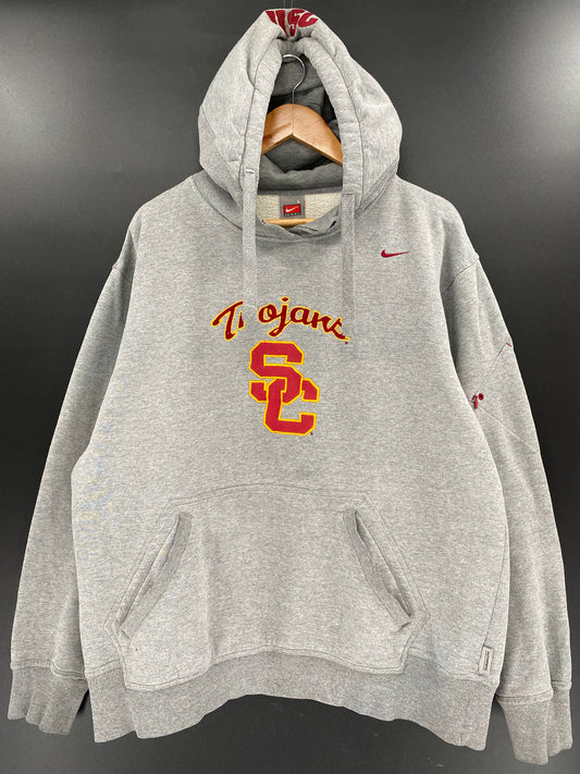 00’ NIKE  USC TROJANS Size L Vintage Hoodie Sweat-Shirt / K4561