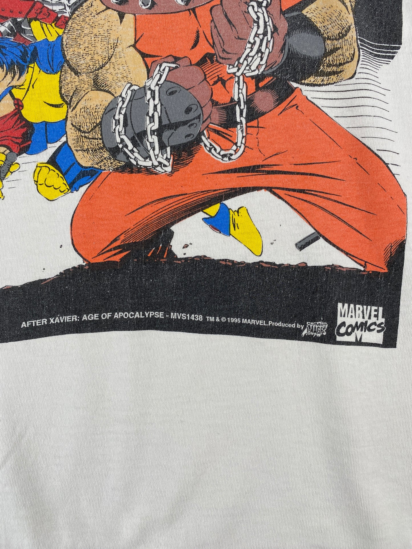 1995 MARVEL COMICS AFTER XAVIER: AGE OF APOCALYPSE Made in USA Size XL Vintage T-Shirt / E6324T