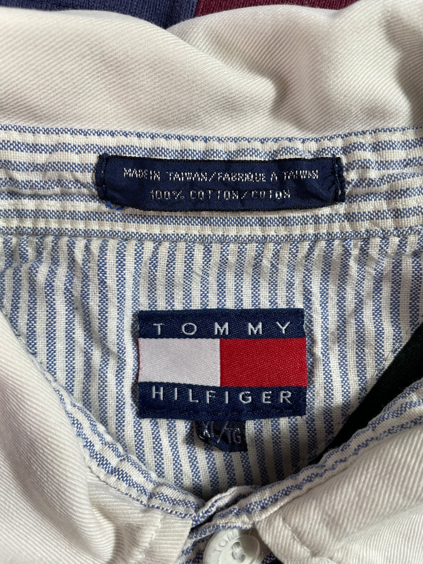 90's TOMMY HILFIGER Size XL Vintage Rugby Shirt / G3369R