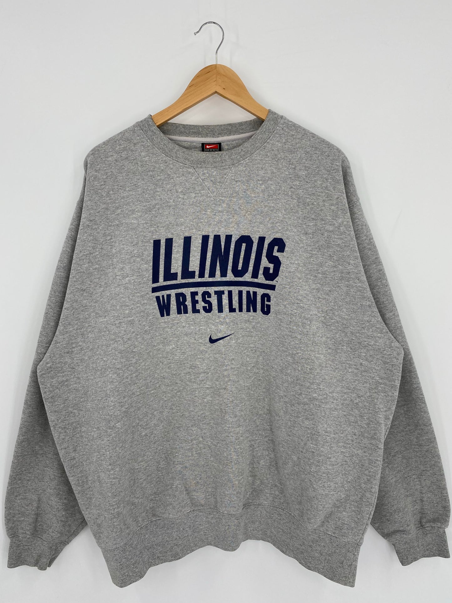 00' NIKE ILLINOIS Size XL Vintage College Sweat-Shirt / K5140