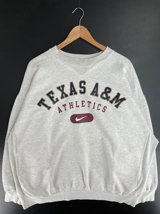 90’s NIKE x TEXAS A&M Size XL Vintage College Sweat-shirt / E928