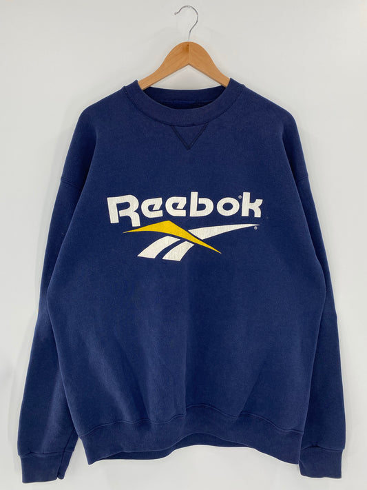 90’s REEBOK Size No tag (Approx.L) Vintage Sweat-Shirt / k5452