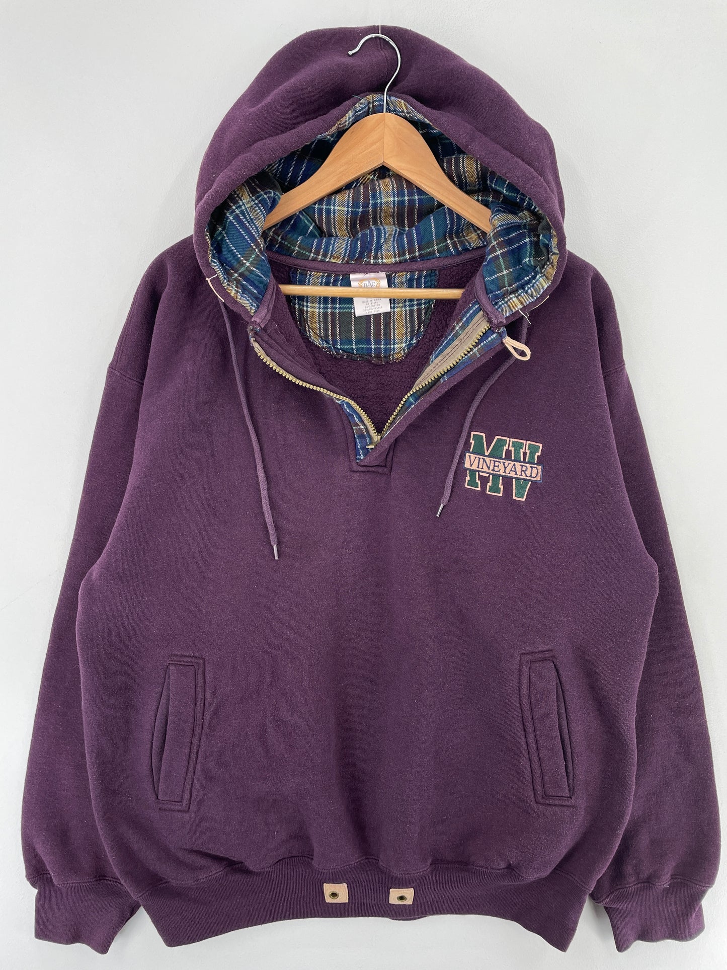 00' MARTHA'S VINEYARD Size L Vintage Hoodie Sweat-Shirt / E6338S