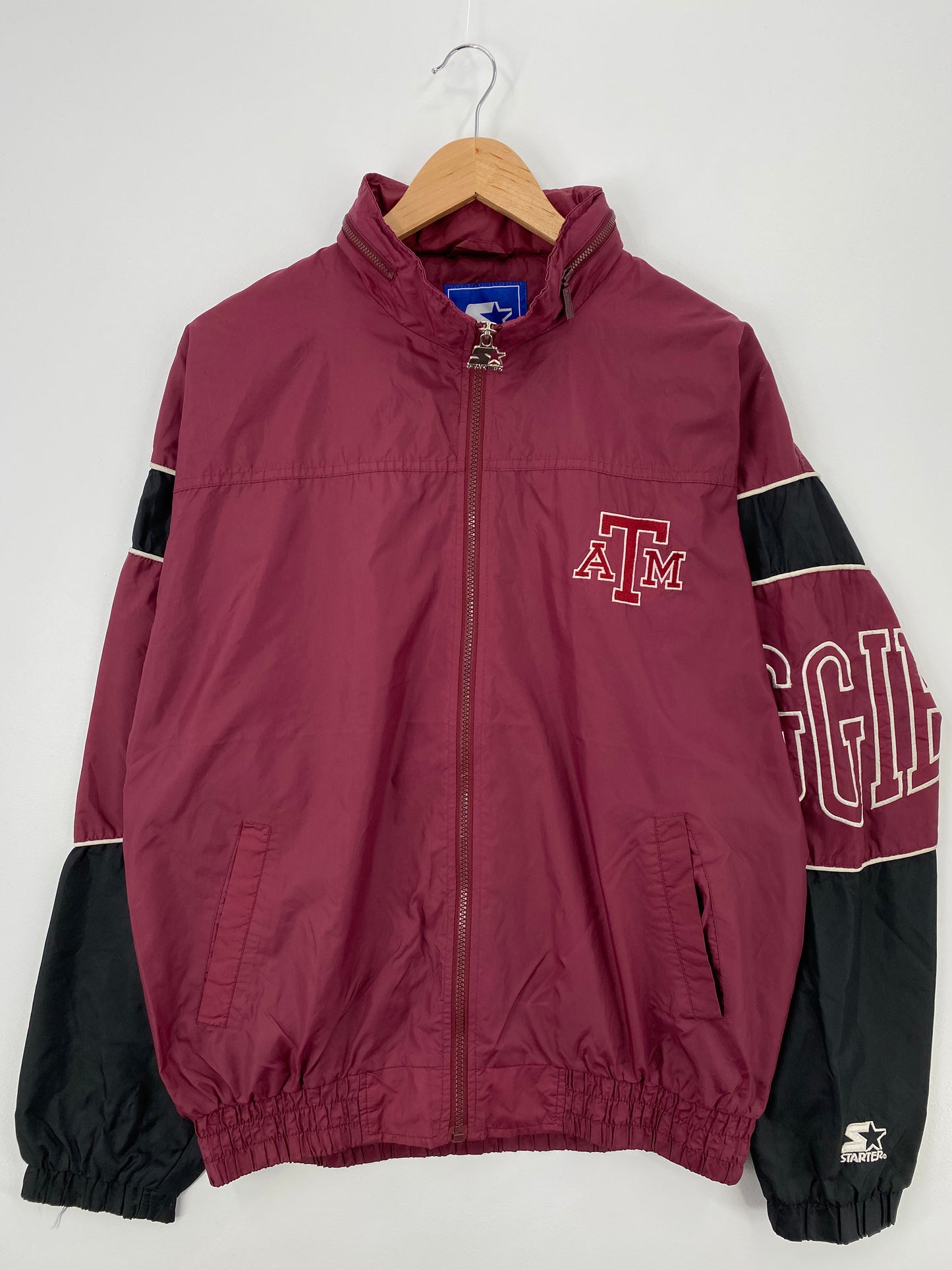 90’s STATER x TEXAS A&M Size L Vintage College Nylon Jacket  / A344