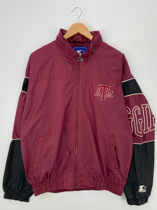 90’s STATER x TEXAS A&M Size L Vintage College Nylon Jacket  / A344