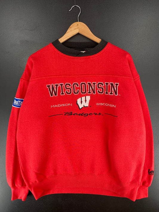 00' WISCONSIN BADGERS Size L Vintage College Sweat-Shirt / E6165S