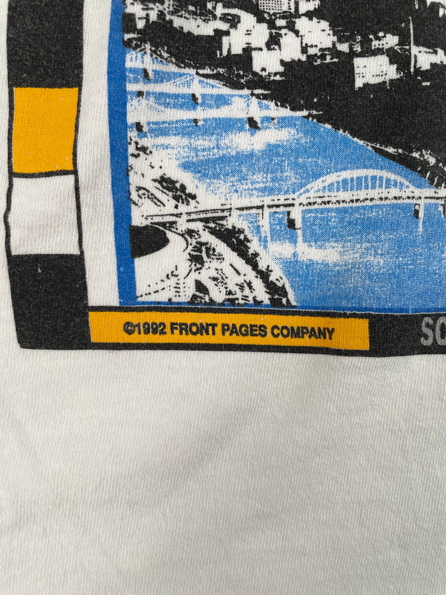 1992 STANLEY CUP PITTSBURGH PENGUINS Made in USA Size L Vintage NHL T-Shirt / E4255T