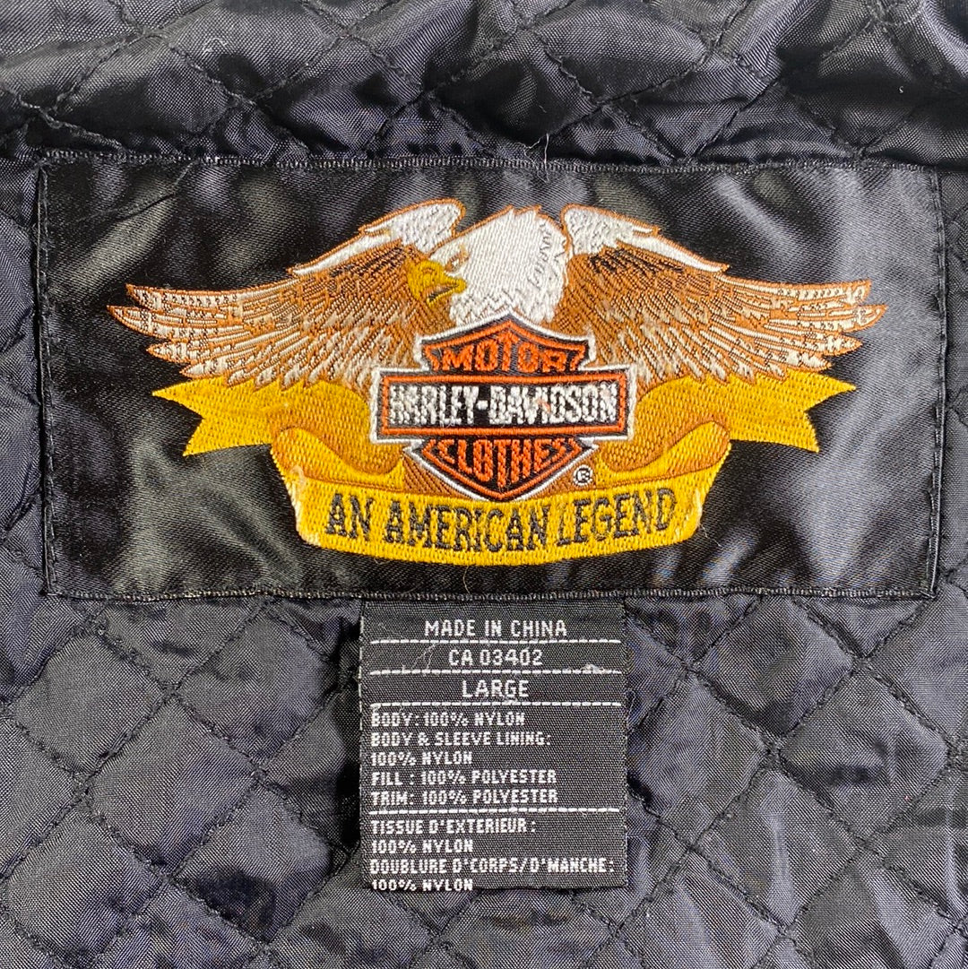 Vintage HARLEY DAVIDSON Size L Racing Jacket / A9047