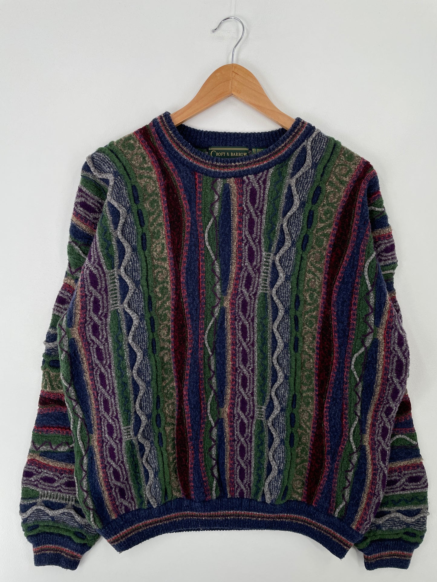 Vintage 3D COOGI- Style Size L Cotton Knit Sweater / A9547